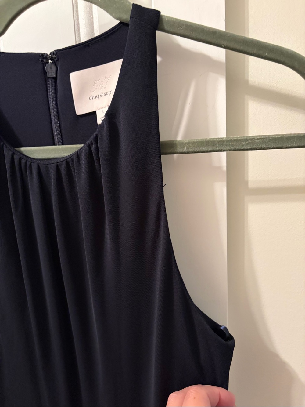 Cinq A Sept Lezlie Jersey Dress Midnight Blue Size 4 - Picture 7 of 16